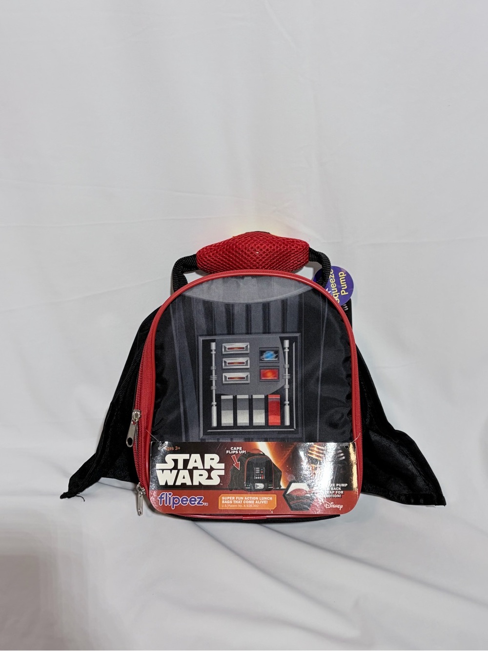 Star Wars Darth Vader Kids School Lunchbox Insulated Black Red Cape